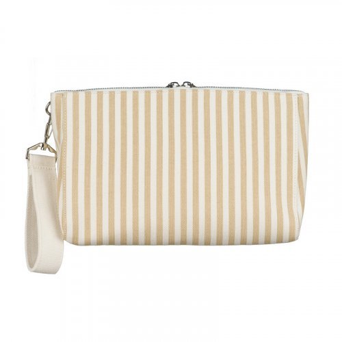 Beige Canvas Clutch_9159