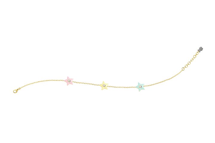 Bracelet Étoiles Colorées Argent_9283