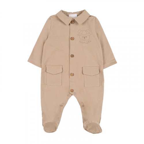 Open front babygro with feet