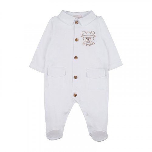 Open front babygro with feet