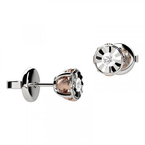 BOUCLES D'OREILLES EN OR AVEC DIAMANT