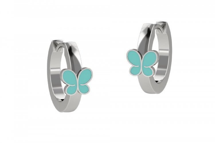 Circle Earring with butterfly_2273