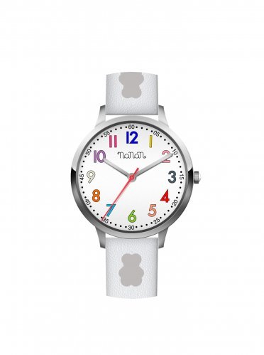 Orologio bambino bianco silver_2727