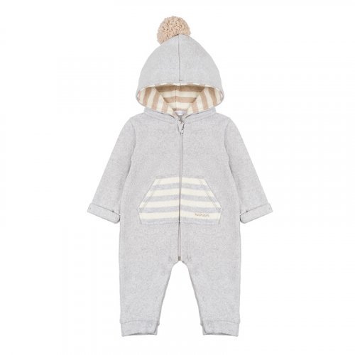 Padded Babygrow with Striped Pocket