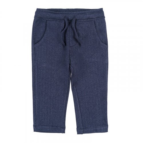 Pantalone Spigato C/Coulisse Blu