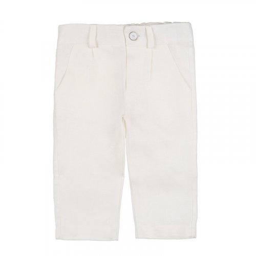 Pantalons en lin blanc