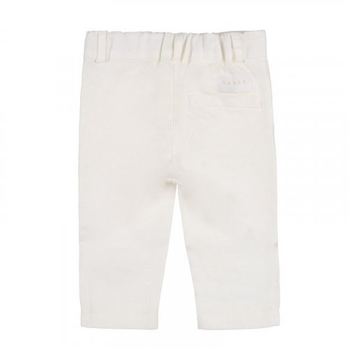 Pantaloni in lino panna_7657
