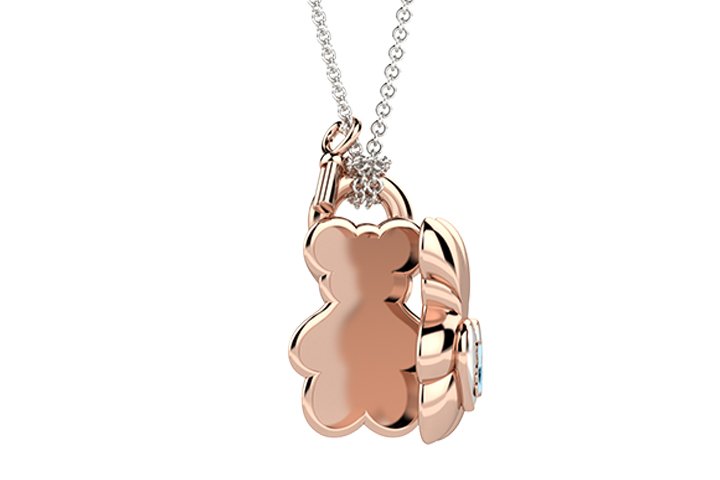 Pendant "Take me with you" light blue bear_5978