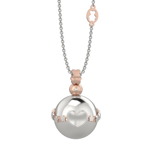 Pendant with boule silver color