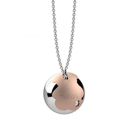 Pendant with rose gold plated teddy bear_3541
