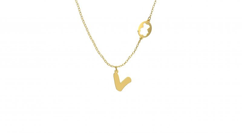 Pendant with "V" Letter_2642