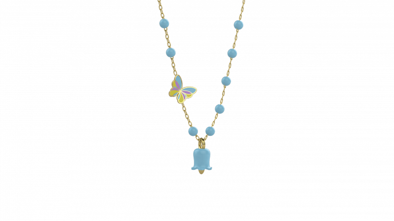 Pendete Campanella della Gioia Azzurra in Argento 925_12649