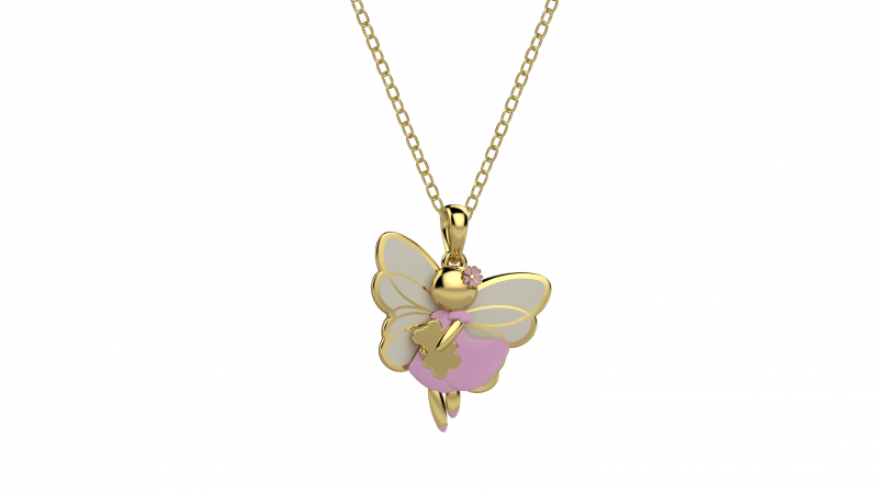 Pendete Fatina dei Sogni Rosa in Argento 925_12646