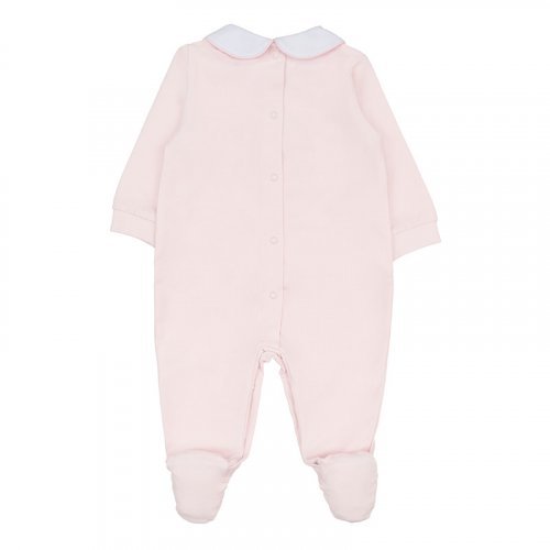 Pink babygrow with collar_8703