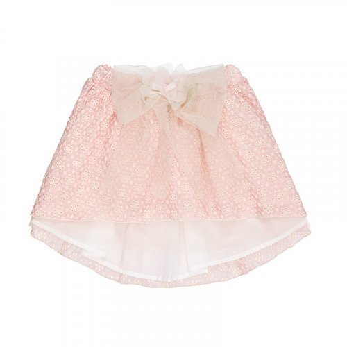 Pink broderie anglaise skirt