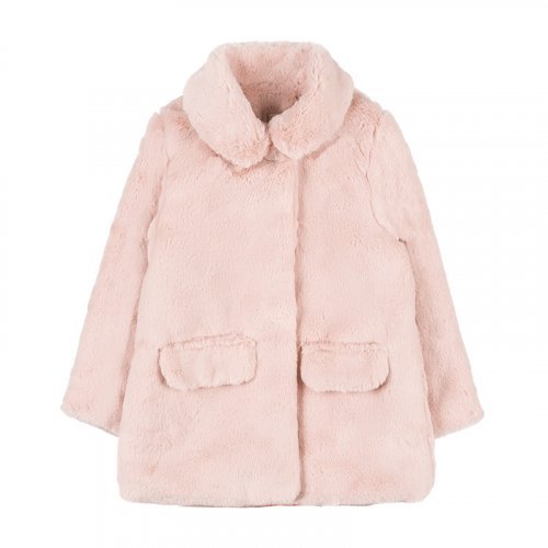 Pink Eco-fur Coat