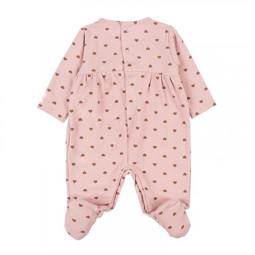 Pink Hearts Babygrow with Bow_2867