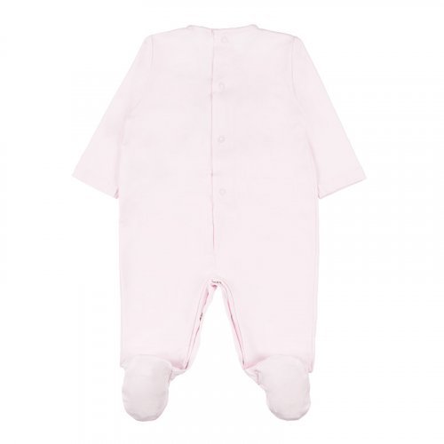 Pink Jersey Babygro with Teddy_5070