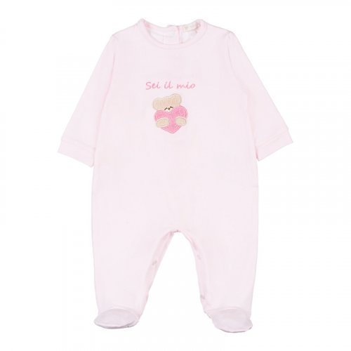 Pink Jersey Babygro with Teddy_4383
