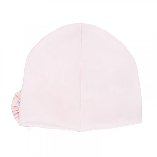 Pink Jersey Hat with Roses_4904