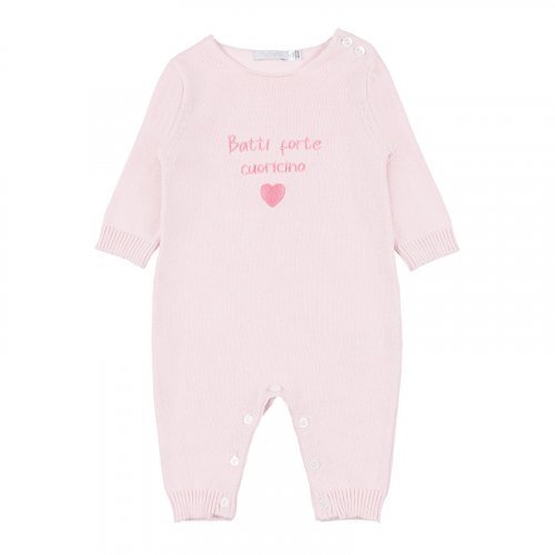 Pink Knitted Babygro_4332