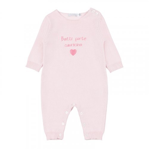 Pink Knitted Babygro_4332