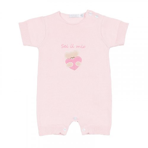Pink Knitted Romper with Teddy_4305