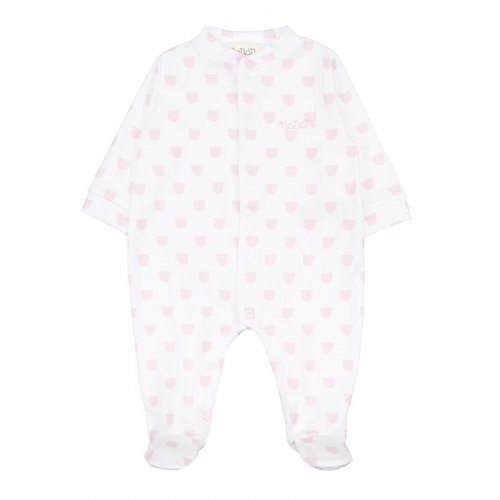 Pink open front babygro_8317