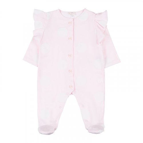 Pink Polka Dotted Babygro_4958