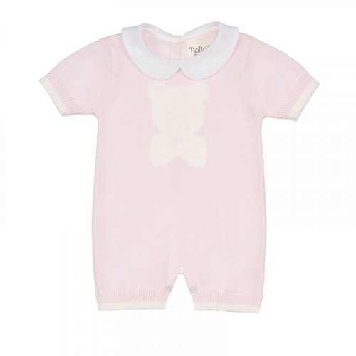 Pink romper with wire bear