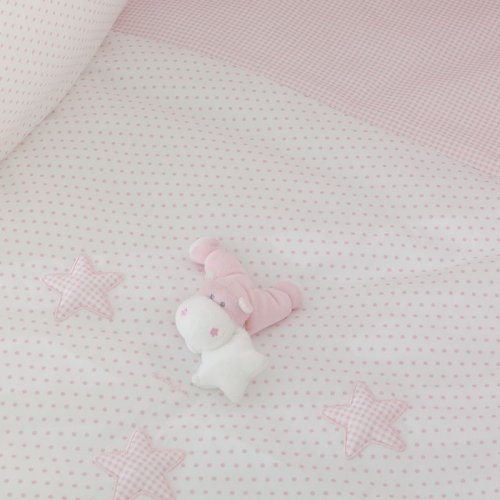 Pink Sef of 4: Duvet,bumper,duvet cover and pillowcase Bombo_479