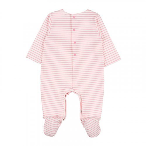 Pink Striped Babygro with Writing_5155