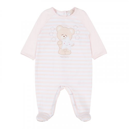 Pink Striped Babygro_5394