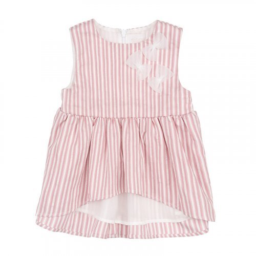 Pink striped sleeveless blouse_8277