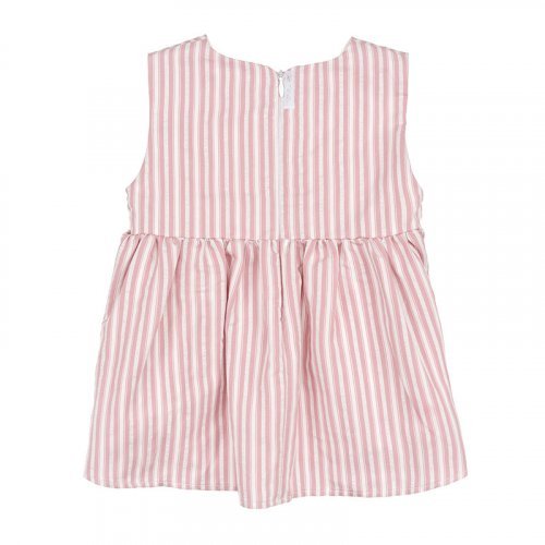 Pink striped sleeveless blouse_8278