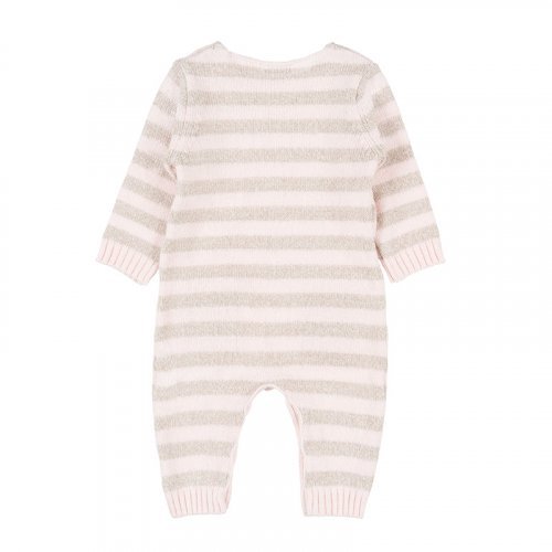 Pink Striped Yarn Babygro_1169