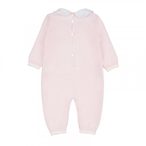 Pink thread babygro with collar_7499