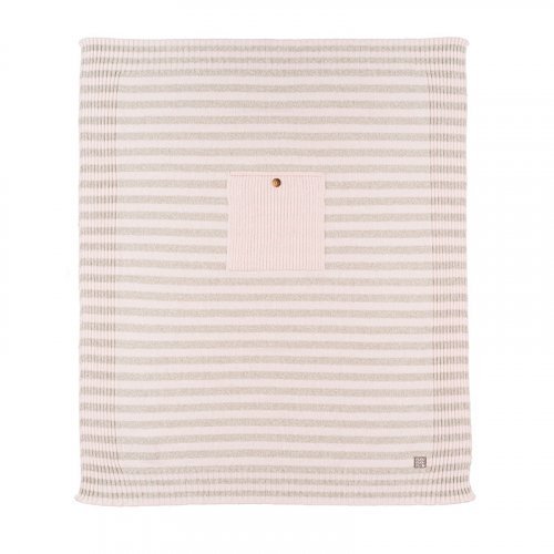 Pink Yarn Blanket with Pocket_1177