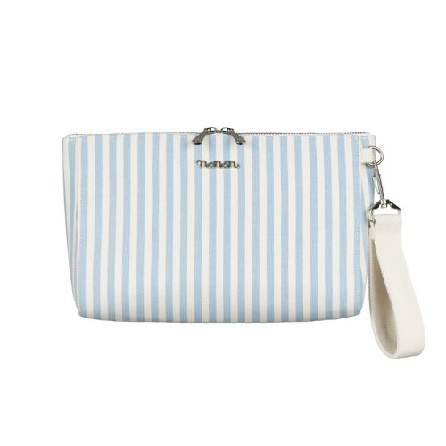 Pochette in light blue canvas