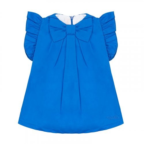 Poplin dress with bow