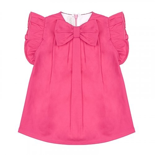 Poplin dress with bow_8045