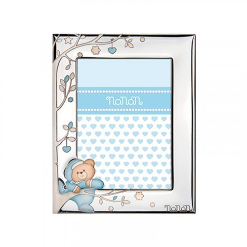 Puccio Light blue silver frame