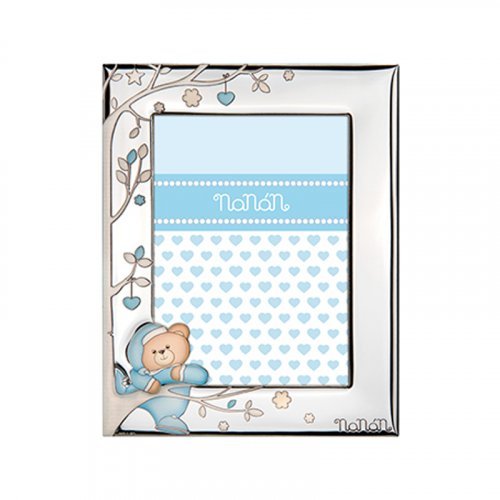 Puccio Light blue silver frame