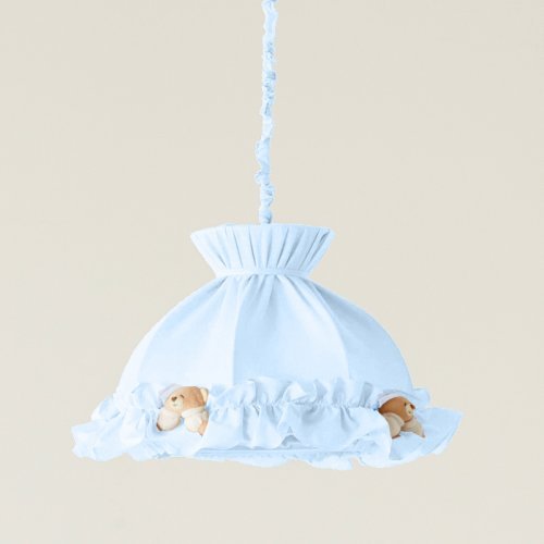 Puccio Pendant lamp coupole light blue