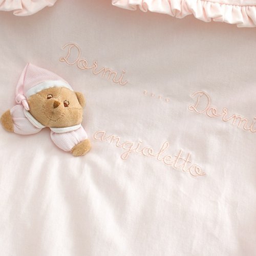 Puccio pink jersey blanket for pram_112