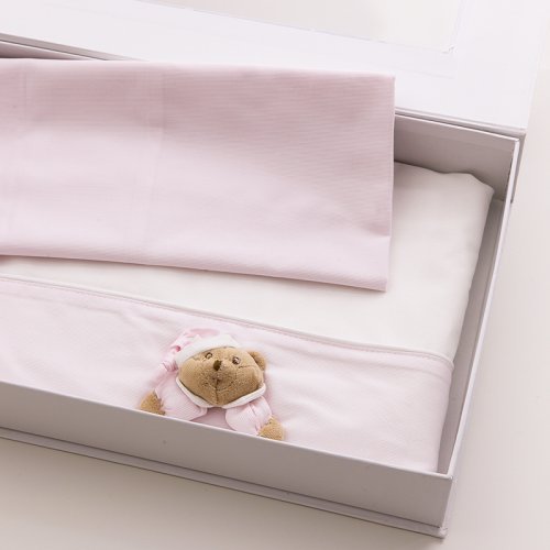 3 Piece Set- Puccio Pink Pram sheets