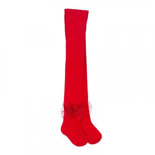 Red Tights with Bow