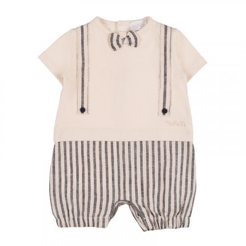 Romper w/suspenders and bow tie_11459