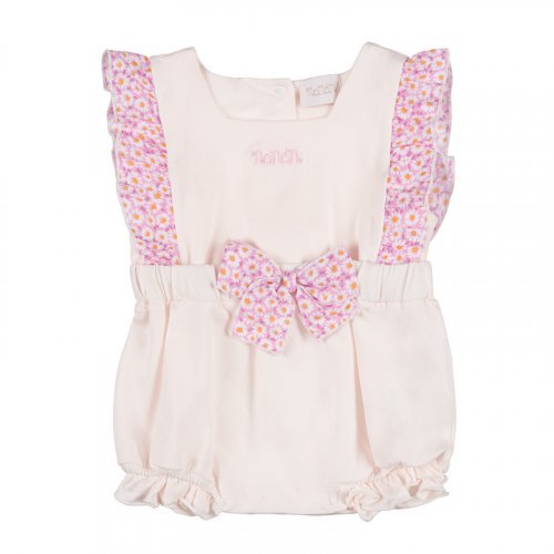 Romper with frills and flowered bow_12722