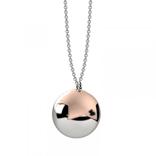 Rose gold plated pendant with star_3539